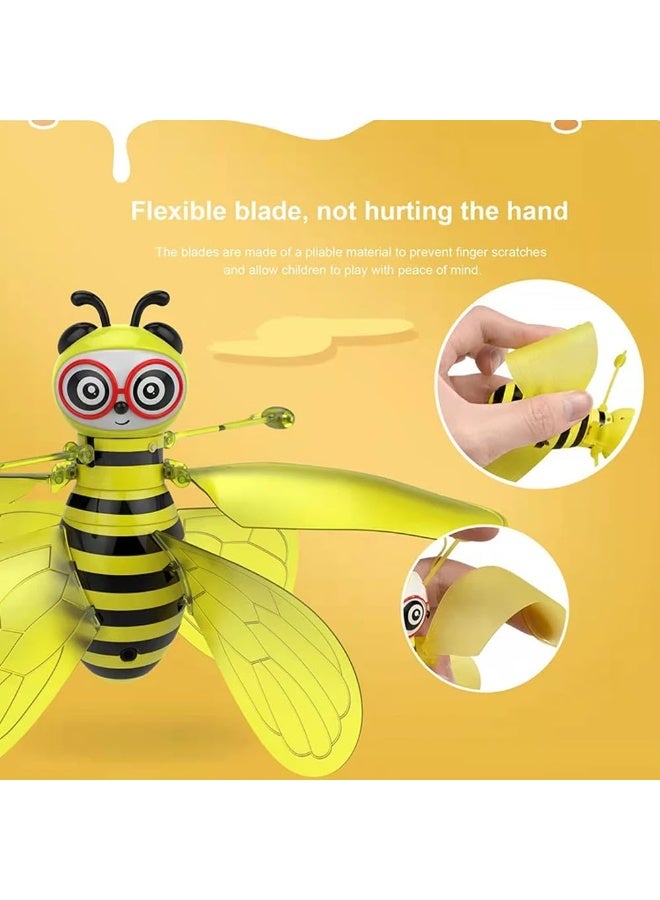 Mini Infrared Hand-Controlled Flying Bee Drone – Rechargeable LED Induction Flying Ball Toy – Remote-Free Hovering Drone with Motion Sensor Technology for Indoor Fun (Ages 6+) - Image 3